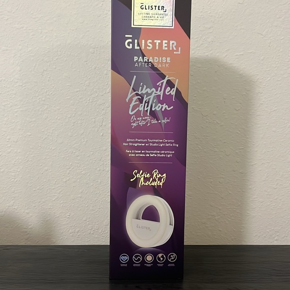 Glister ceramic hair straightener in champagne with selfie ring - Picture 3 of 8